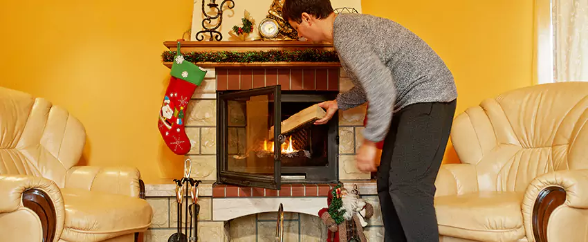 Rusted Metal Fireplace Restoration in Depew, New York